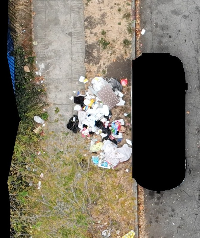 Another view of the curbside pile shown in view 4